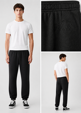 Gap logo joggers black / геп чоловічі спортивні штани чорні | оригінал | m, l, xl