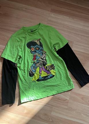 Класний реглан яскравий зомбі skate f&f