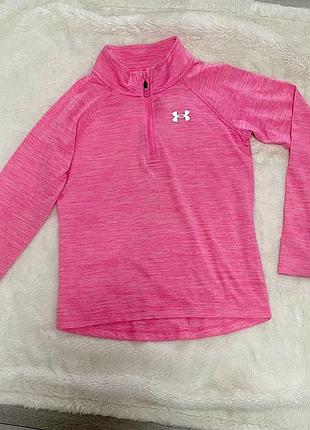 Спортивна кофта лонгслів under armour tech 1/2 zip для дівчинки 6-7 років