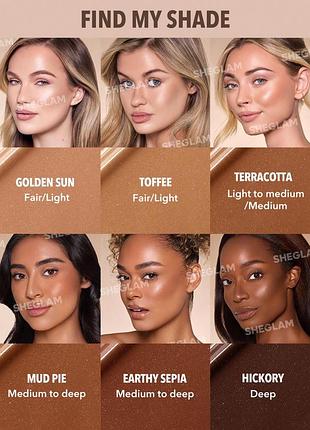 Жидкий кремовый контур оттенок terracotta sheglam sun beam shimmer liquid bronzer