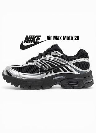 Nike air max moto 2k 'black metallic silver'