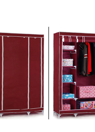 Складна тканинна шафа storage wardrobe 88130 на 3 секції, 130х45х175 см