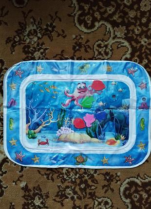 Водный мягкий надувной детский развивающий коврик inflatable water play mat