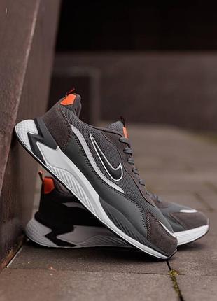 Кроссовки nike racer grey white orange nd
