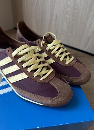 Кросівки adidas sl 72 og (бордово-коричневі з жовтим)