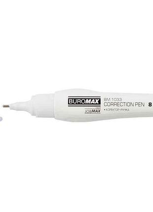 Коректор-ручка 8 мл. , металевий кінчик bm.1033 тм buromax