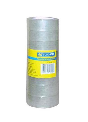 Скотч канцелярський 18мм*30м прозорий (8 шт.) арт. bm.7153-01 тм buromax