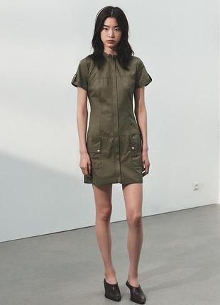 Платье мини из поплина зара zara s