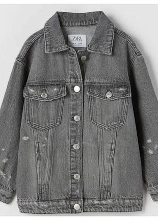 Новий стильний і практичний джинсовий піджак/куртка/джинсівка zara на підлітка 11-12 років.