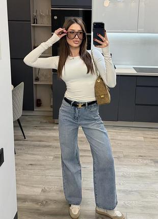 Джинси класичні жіночі calvin klein з високою посадкою та принтом 🩶