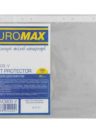 Файл для документов 100шт jobmax, а4, 40мкм тм buromax