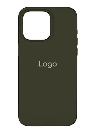 Чехол spase silicone case full size aa iphone 15 pro max cyprus green