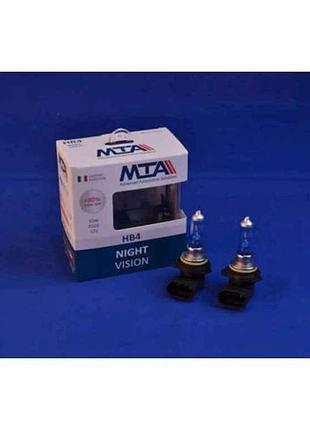 Автомобiльна лампа 12v hb4 55w p22d night vision 80% (2шт) тм mta