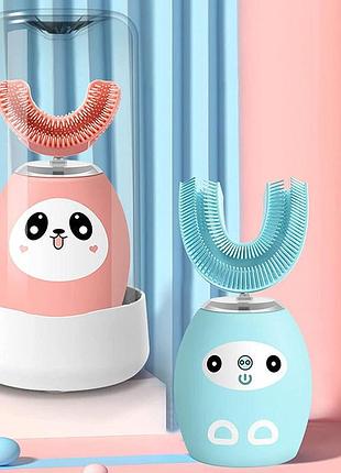 Дитяча зубна щітка u-shaped electric toothbrush ∙ електрична ультразвукова силіконова щітка – капа для дітей