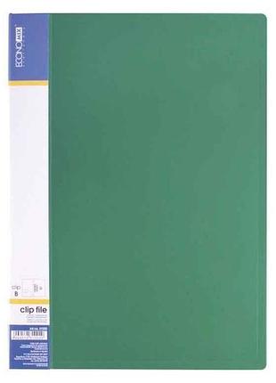 Папка а4 с боковым прижимом clip в light, зеленая e31208-04 тм economix