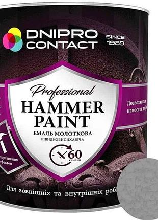 Емаль молоткова срібло 2,0кг hammer paint тм dnipro contact