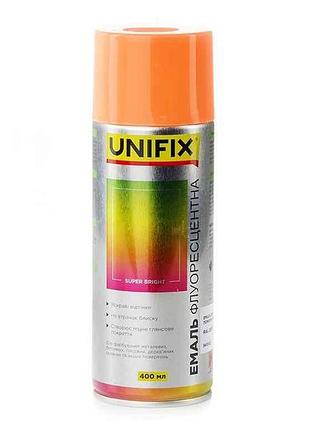 Краска аэрозольная 400мл оранжевый акриловая флуоресцентная ral 2005 тм unifix
