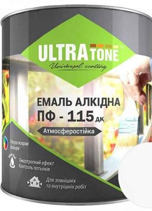 Эмаль алкидная пф-115 белый 0,9кг тм ultra tone