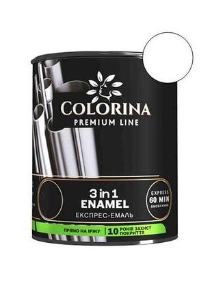 Экспресс эмаль белый матовый 0,75 enamel 3 in 1 тм colorina