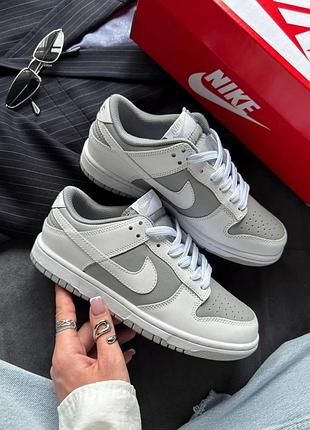 Nike dunk low light grey/white