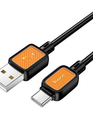 Кабель hoco x108 силиконовый type-c черный противоударный 1.5 м