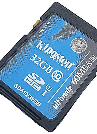 Карта флэш памяти б/у kingston ultimate sdhc 32gb uhs-i u1 sda10/32gb