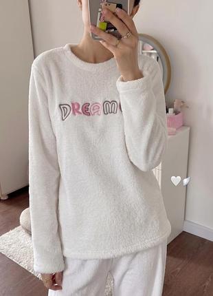 Жіноча плюшева піжамна кофта фліска толстовка - primark ❤ love to lounge, розмір m