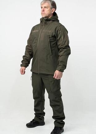 Военная куртка проклеена масло утепленное на флисе, soft shell military баталы