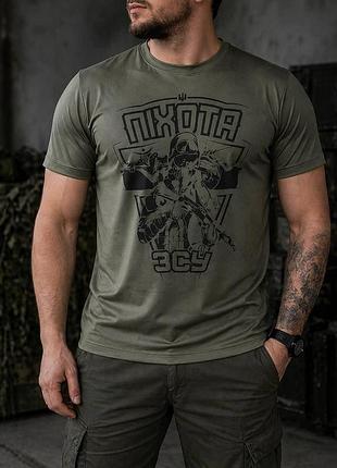 Тактична військова літня вологовідвідна футболка coolmax піхота m