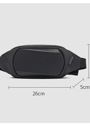 Оригінальна сумка слінг з однією лямкою bange 7266 чорна (bgs7266 black) із захисним каркасом