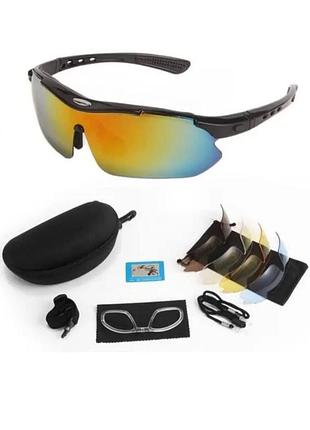 Окуляри тактичні oakley (5 лінз) з поляризацією