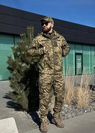 Военный комплект de lux пиксель twill 3 в 1mm14 убакс + брюки + легкая куртка military 50