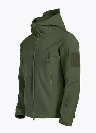 Куртка софтшелл олива soft shell на флисе