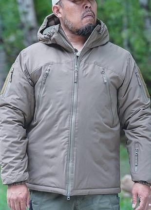 Зимняя нейлоновая куртка светлая xaki 3xl