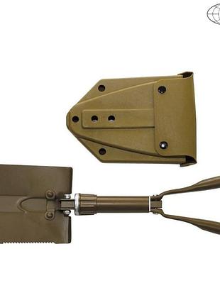 Лопата саперна складана в пластиковому чохлі mfh bw folding spade олива