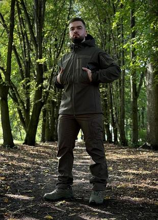 Костюм олива софтшел military xхxl