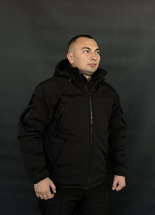 Куртка зимняя softshel v&t черная полиция 62