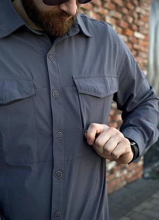 Рубашка outdoor серая tactical 2