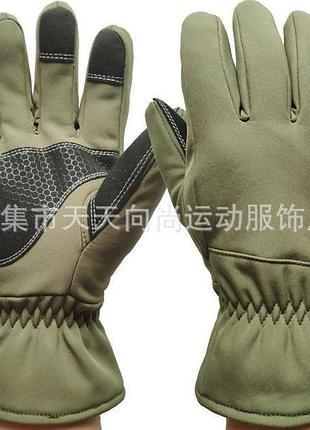 Рукавиці тактичні soft shell 5.0 олива