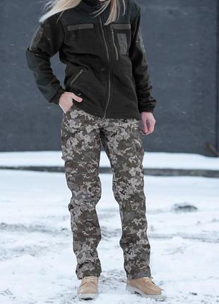 Штани жіночі піксель soft shell r military + 50