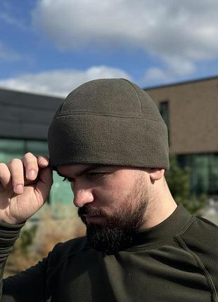 Шапка фліс олива military