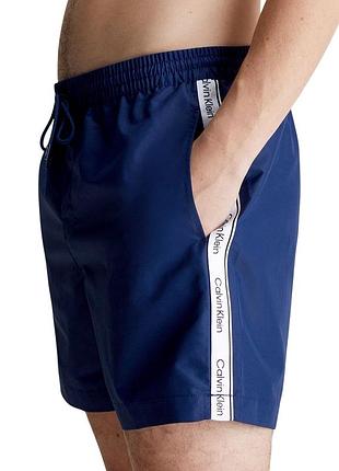 Чоловічі пляжні шорти плавки calvin klein logo tape medium drawstring l-xl