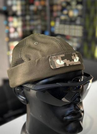 Докерка doker-cap + очі котячі олива сітка