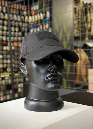 Кепка бейсболка з сітчастою вставкою "mil-tec" black