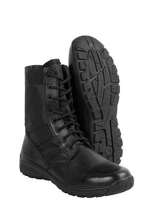 Літні берці пу зі вставками хб - black 41