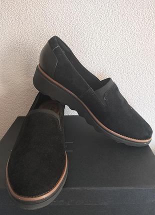 Черные женские лоферы clarks sharon dolly
