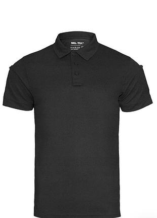Футболка поло mil-tec tactical quickdry, black
