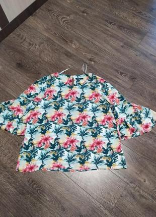 Marks & spencer limited  блуза в цветочный принт   xl2 фото