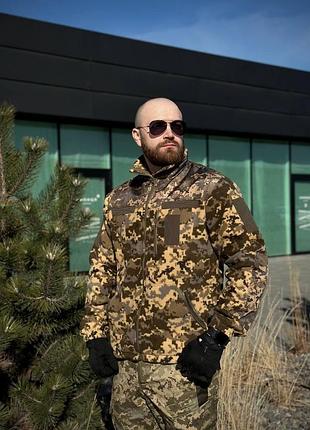 Флисовая кофта микрофлис пиксель military 58