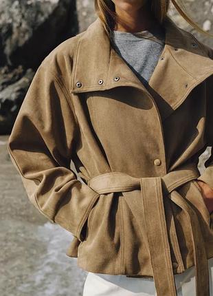 Тренч жіночий коричневий zara new